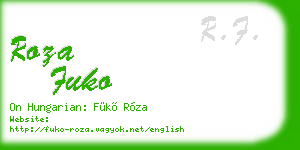 roza fuko business card
